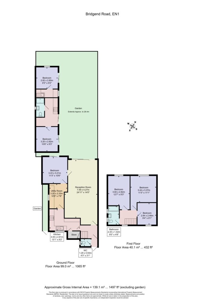 Floorplan for Bridgend Road - Enfield - London - EN1