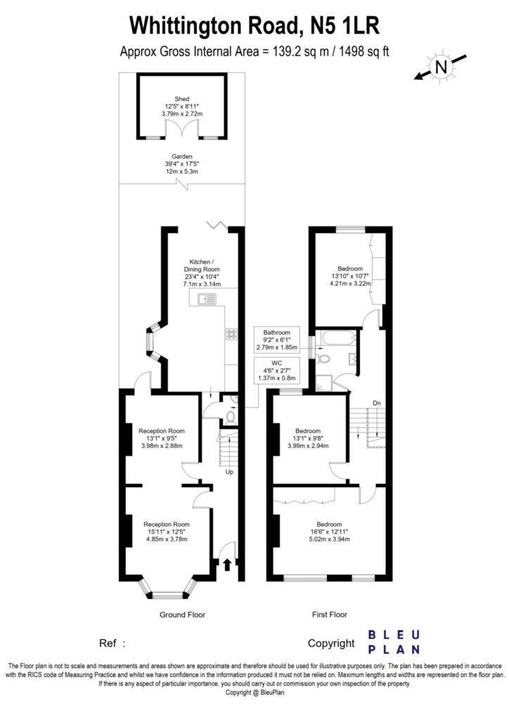 Floorplan for Whittington Road -  Bowes Park - London - N22