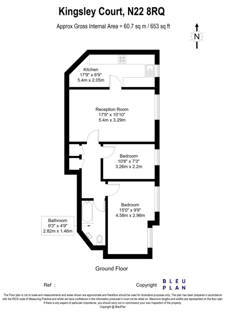 Floorplan for Kingsley Court - Haringey - London - 