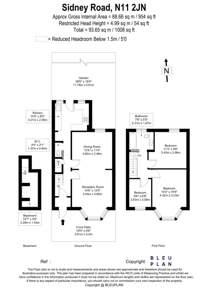 Floorplan for Sidney Road -  Bowes Park - London - N22