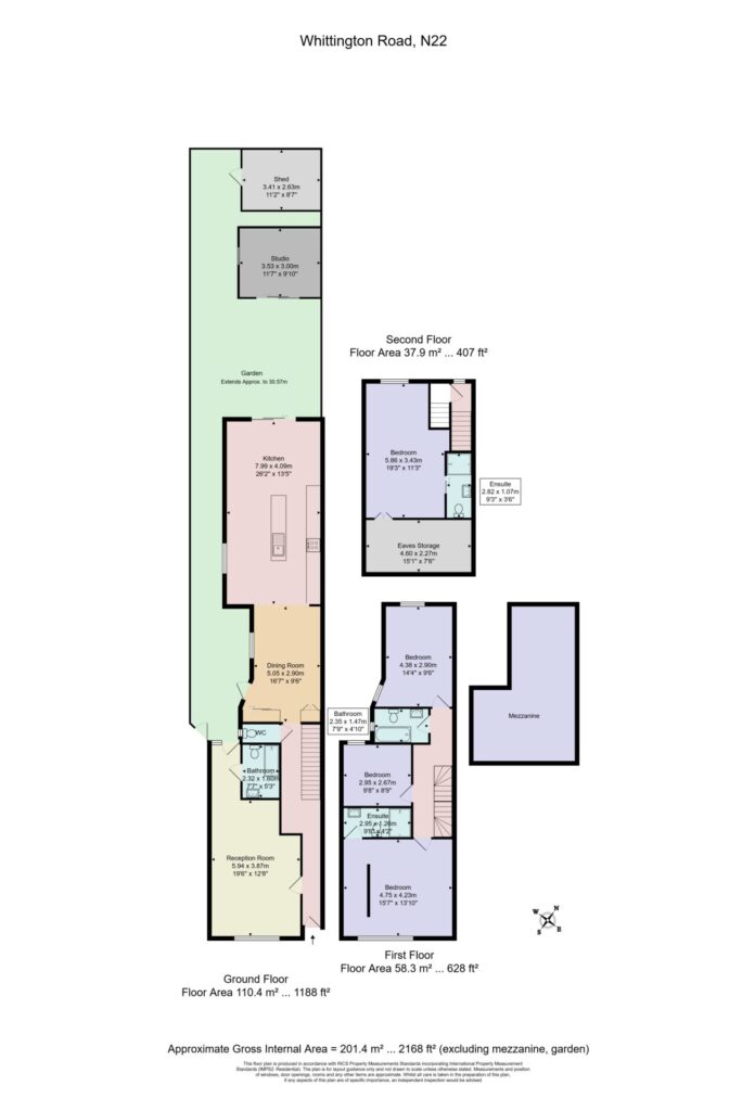 Floorplan for Whittington Road - Bowes Park - London - N22