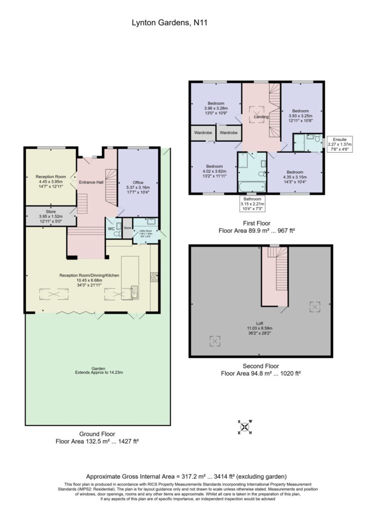Floorplan for Lynton Gardens - Haringey - London - N11