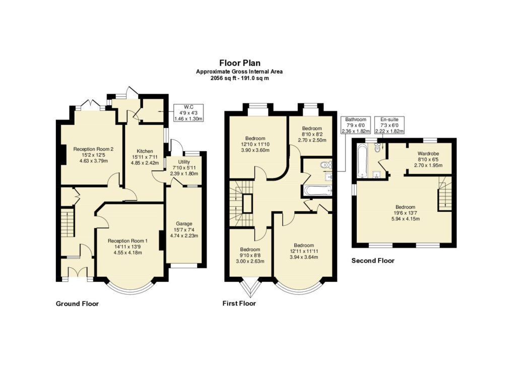 Floorplan for Lansdowne Road - Finchley - London - N3