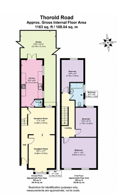 Floorplan for Thorold Road - Bowes Park - London - n22