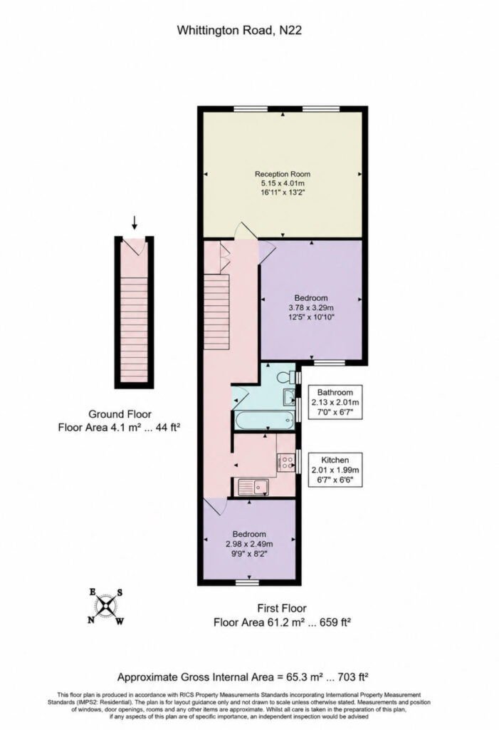 Floorplan for Whittington Road - Bowes Park - London - N22